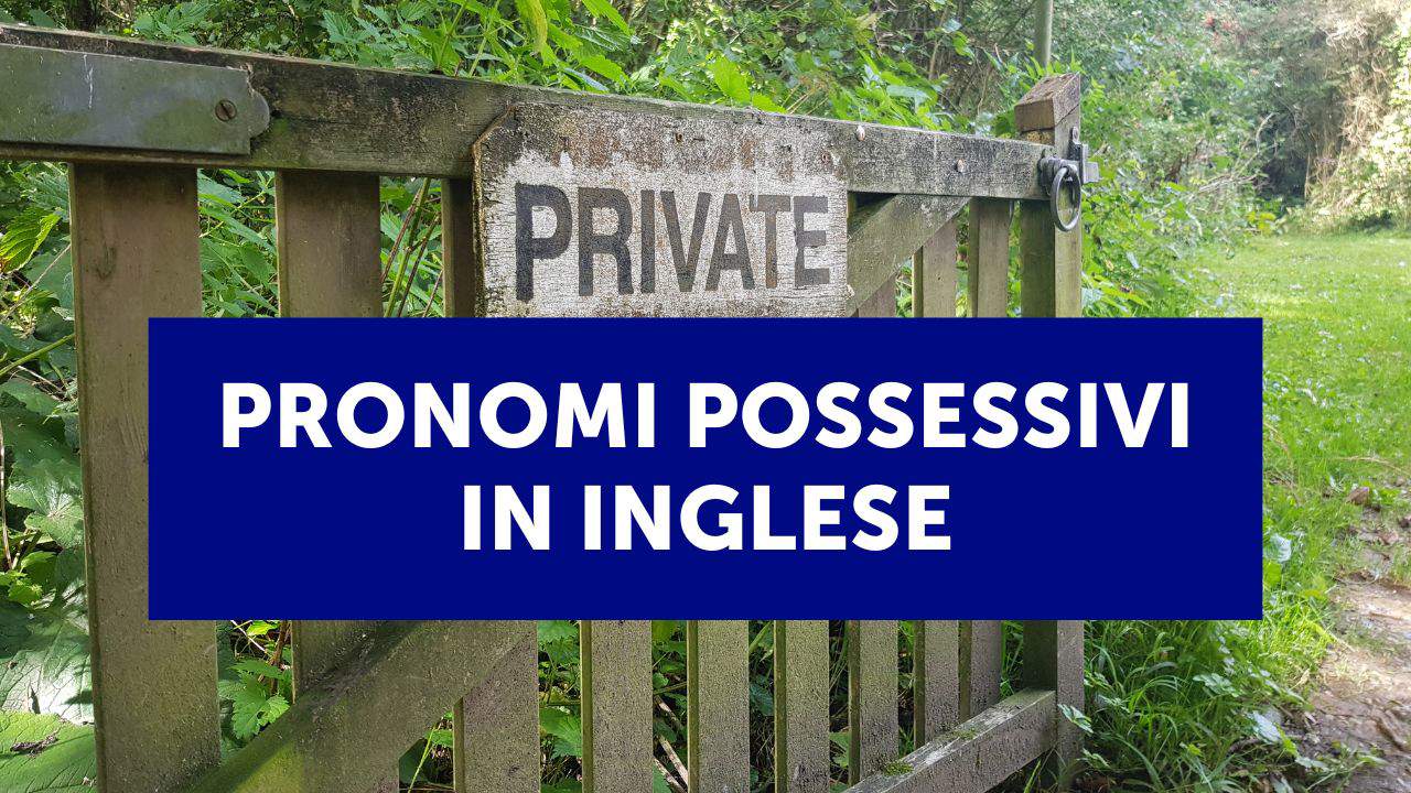 Pronomi possessivi in inglese