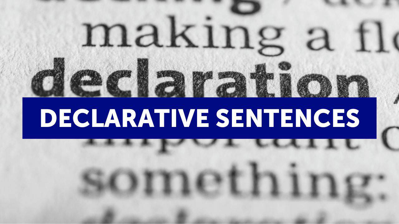 Declarative sentences in inglese