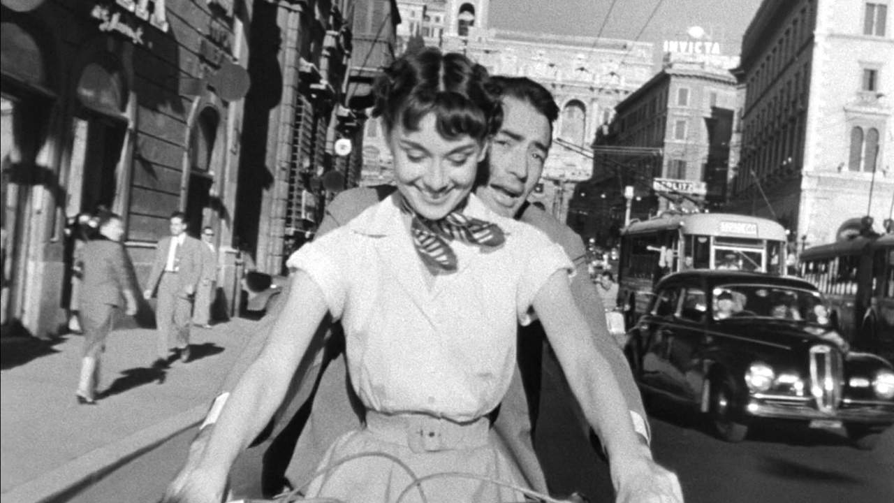 Audrey Hepburn and Gregory Peck in Roman Holiday