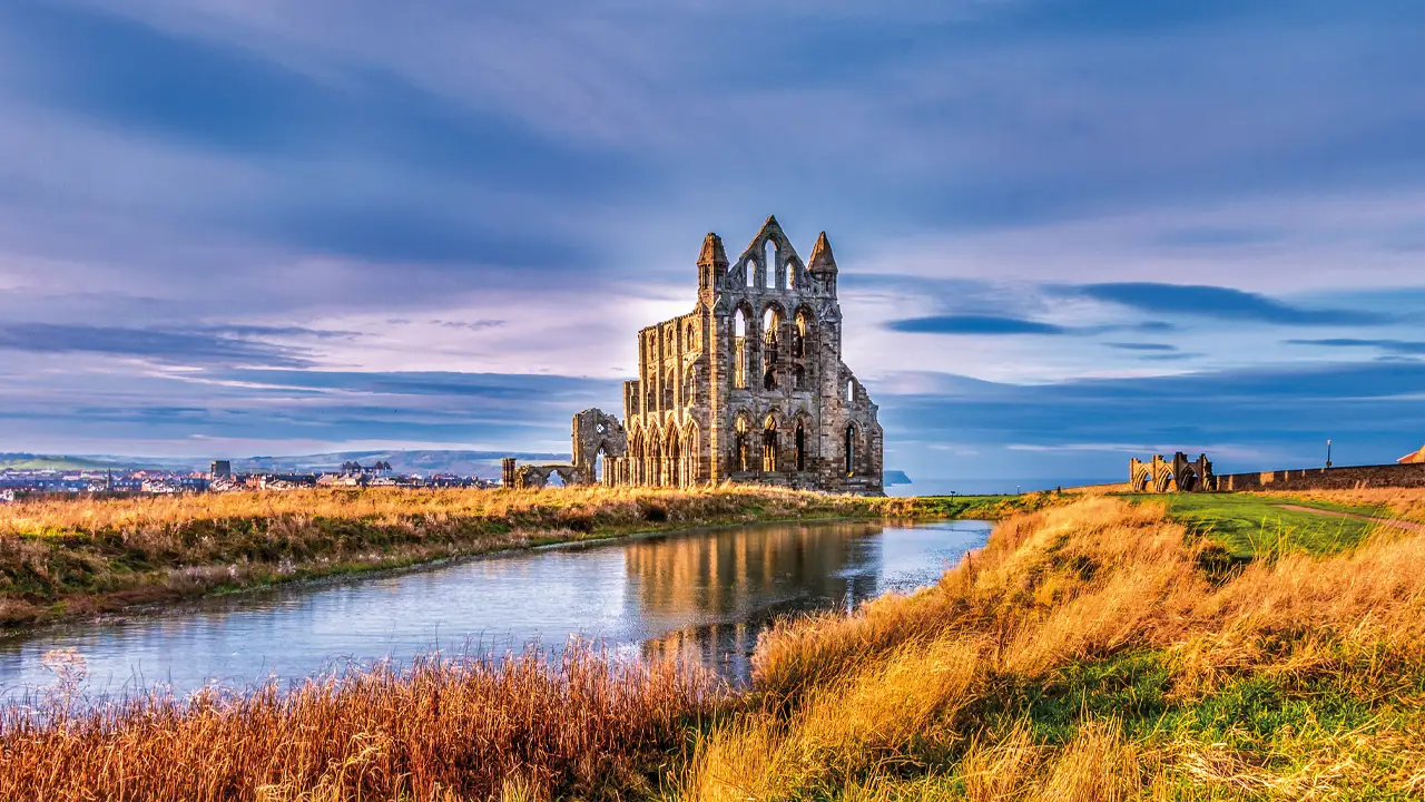 The ruins of 7th-century Whitby Abbey.