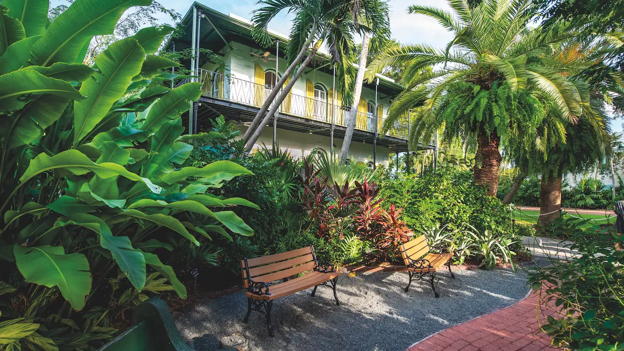 The Ernest Hemingway House and Museum in Key West, Florida.