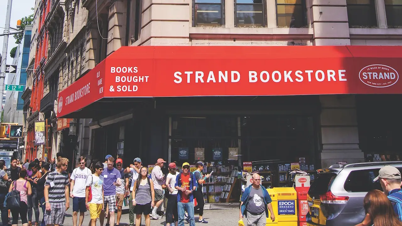 The five floor independent bookstore in the East Village neighborhood of Manhattan.