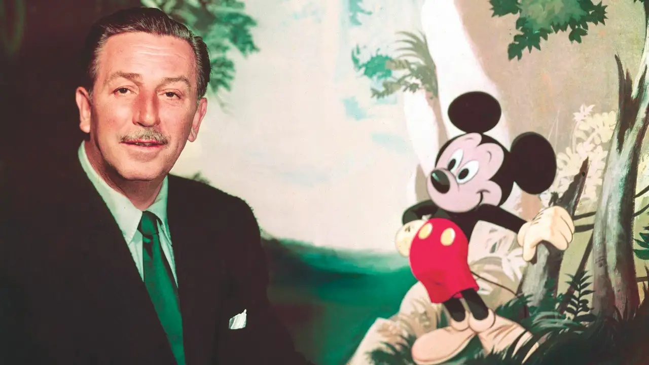 Walt Disney and Mickey Mouse in around 1948.